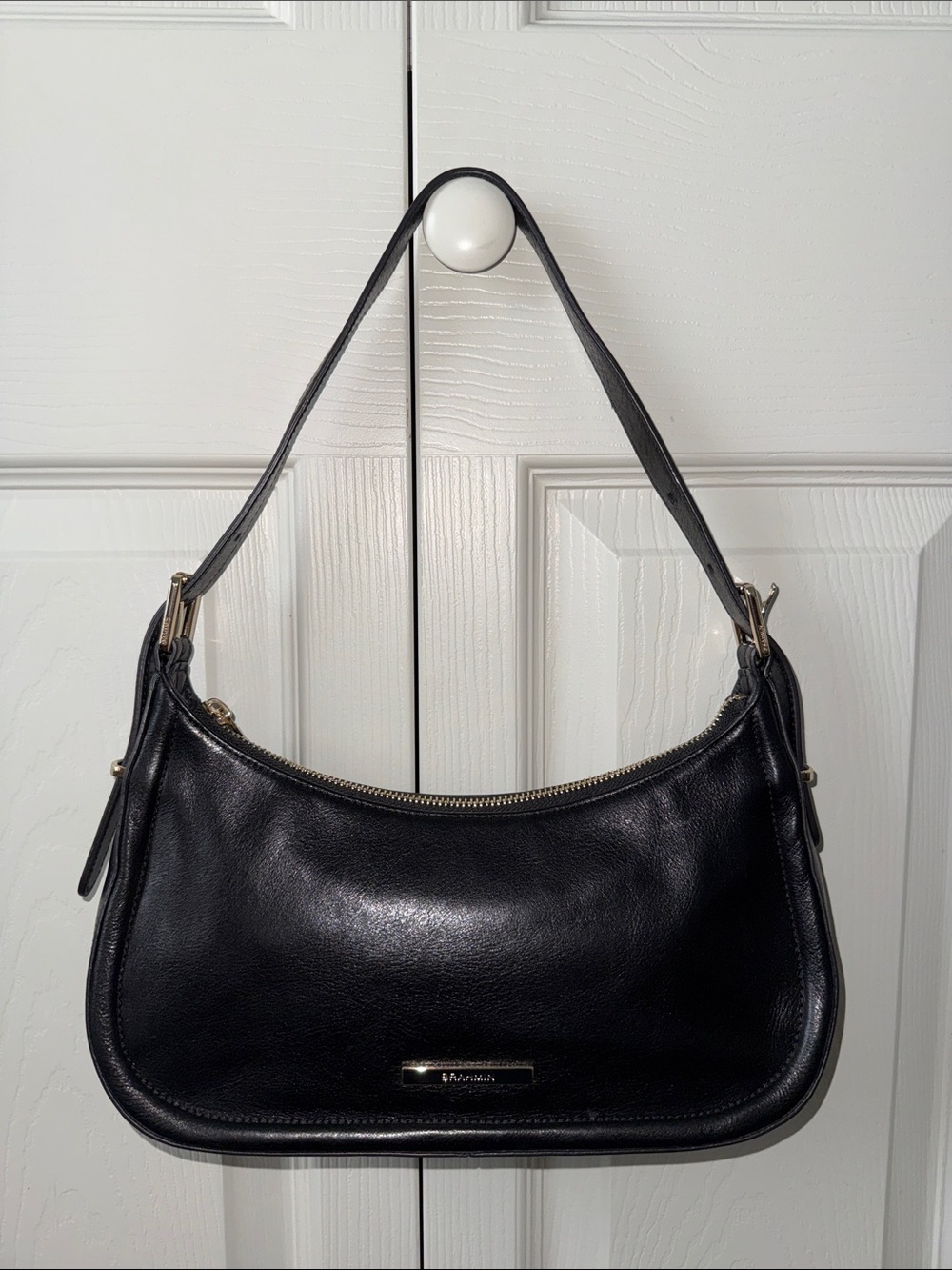 Brahmin Black Leather Shoulder Bag